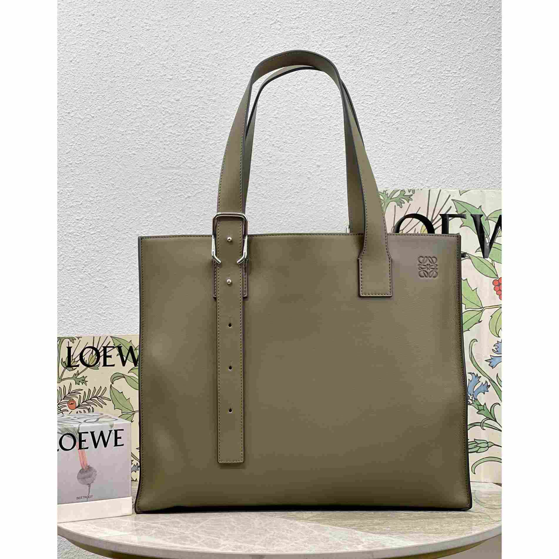 Loewe Buckle Horizontal Tote In Classic Calfskin(38.7-32.9-9.2cm) - EUR FASHION