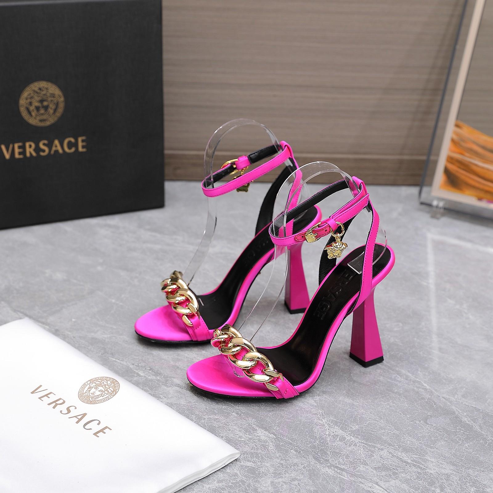 Versace Medusa Chain High Heel Sandals - EUR FASHION