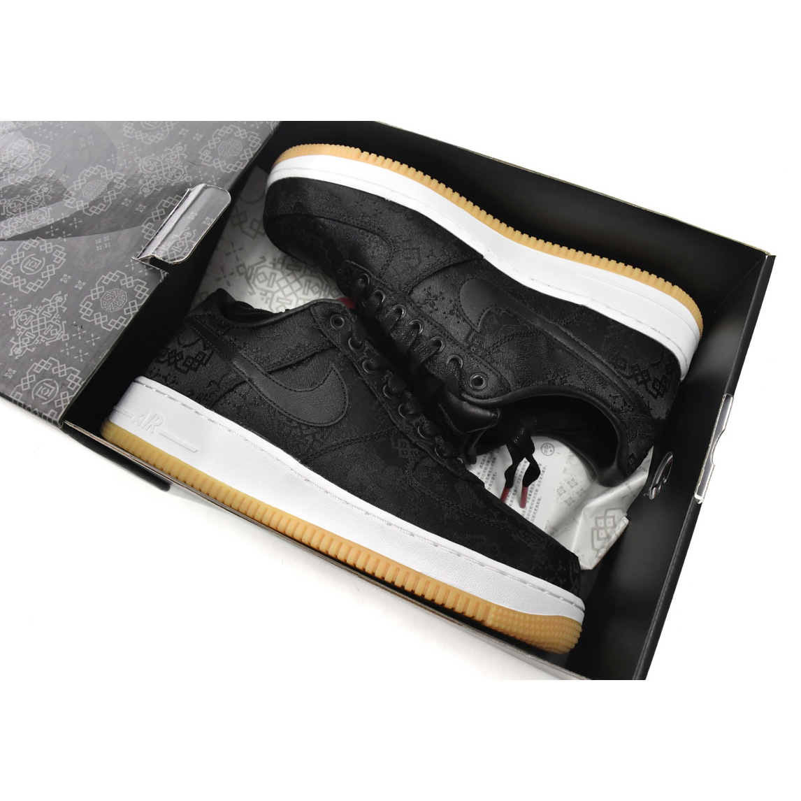 Nike Air Force 1 Low Fragment Design x Clot Black Silk Sneaker     CZ3986-001 - EUR FASHION