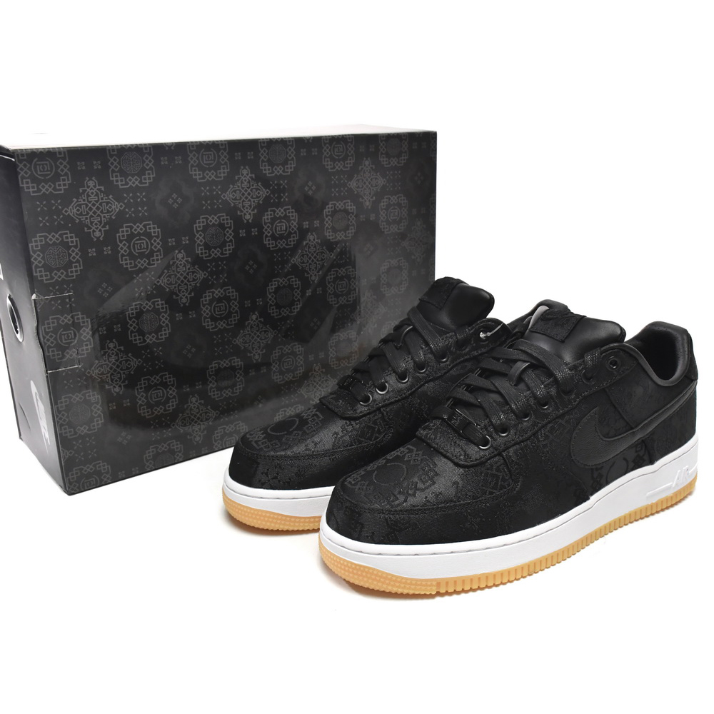 Nike Air Force 1 Low Fragment Design x Clot Black Silk Sneaker     CZ3986-001 - EUR FASHION