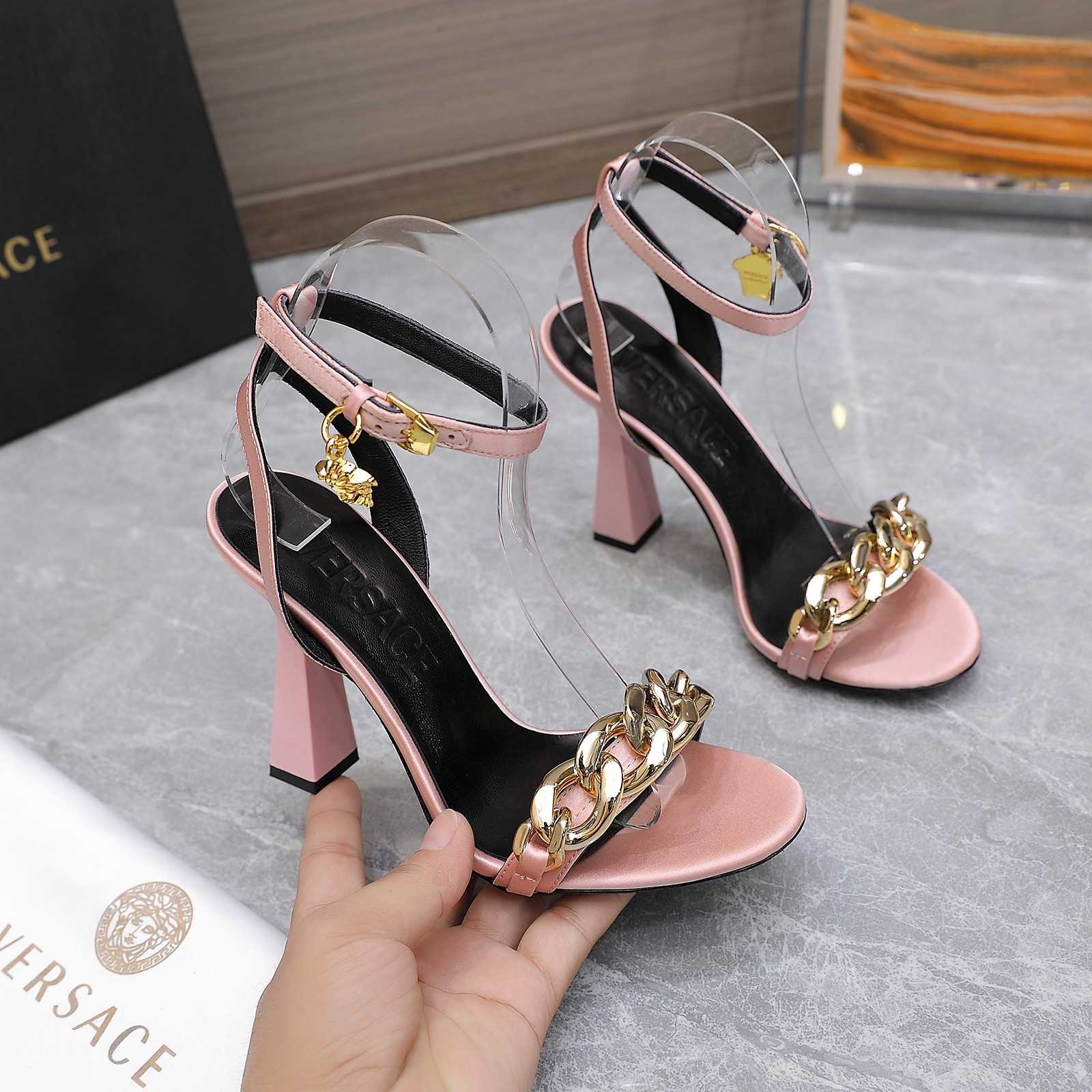 Versace Medusa Chain High Heel Sandals - EUR FASHION