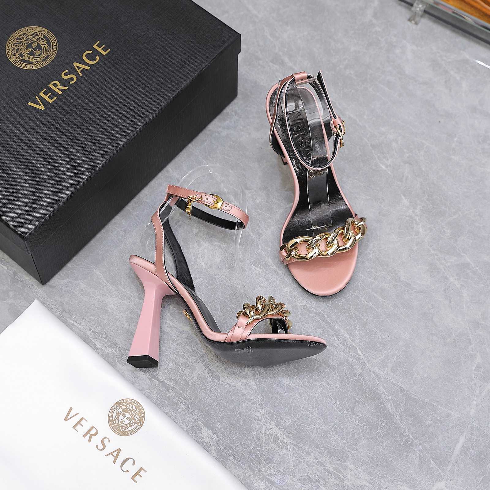 Versace Medusa Chain High Heel Sandals - EUR FASHION