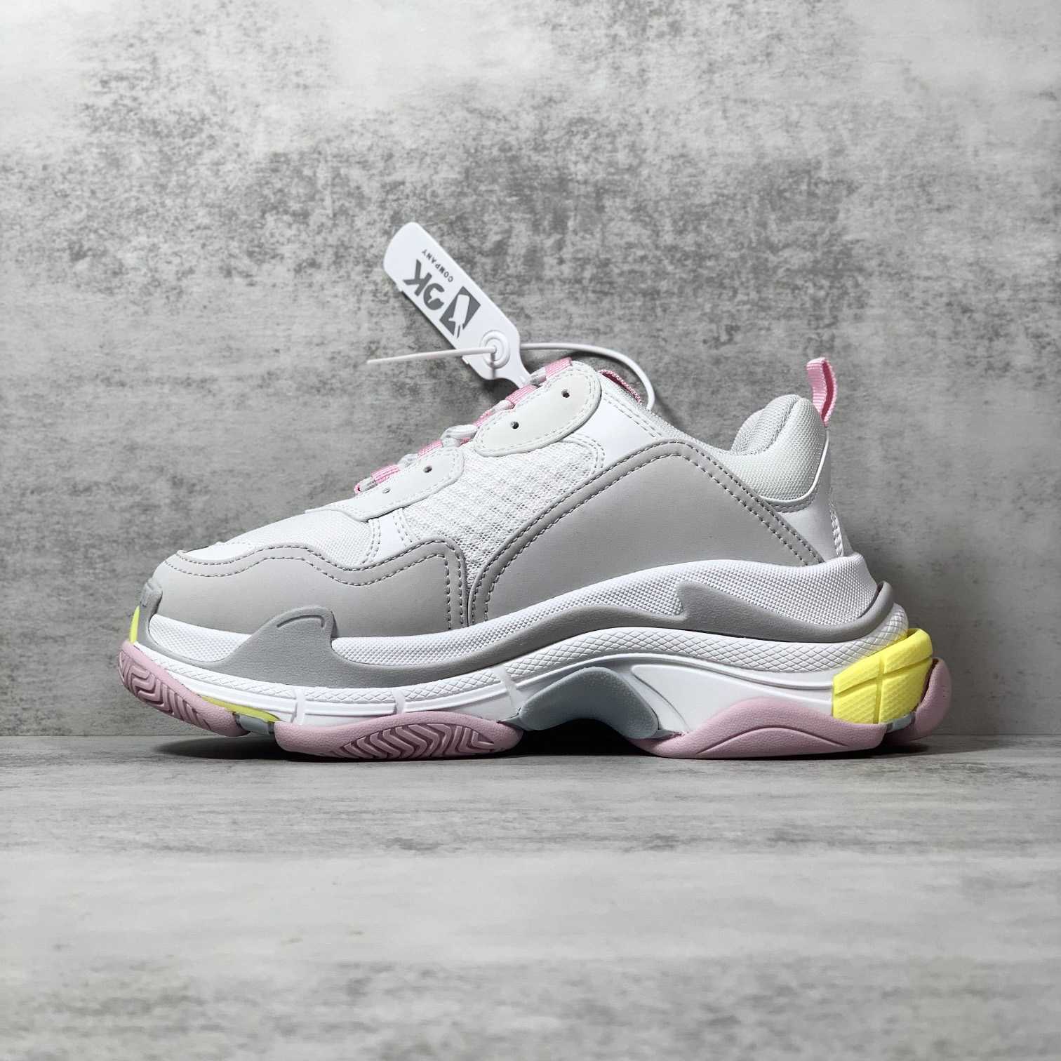 Balenciaga Triple S Sneaker In Grey, White, Light Yellow, Light Pink And Light Nlue Double Foam And Mesh - EUR FASHION