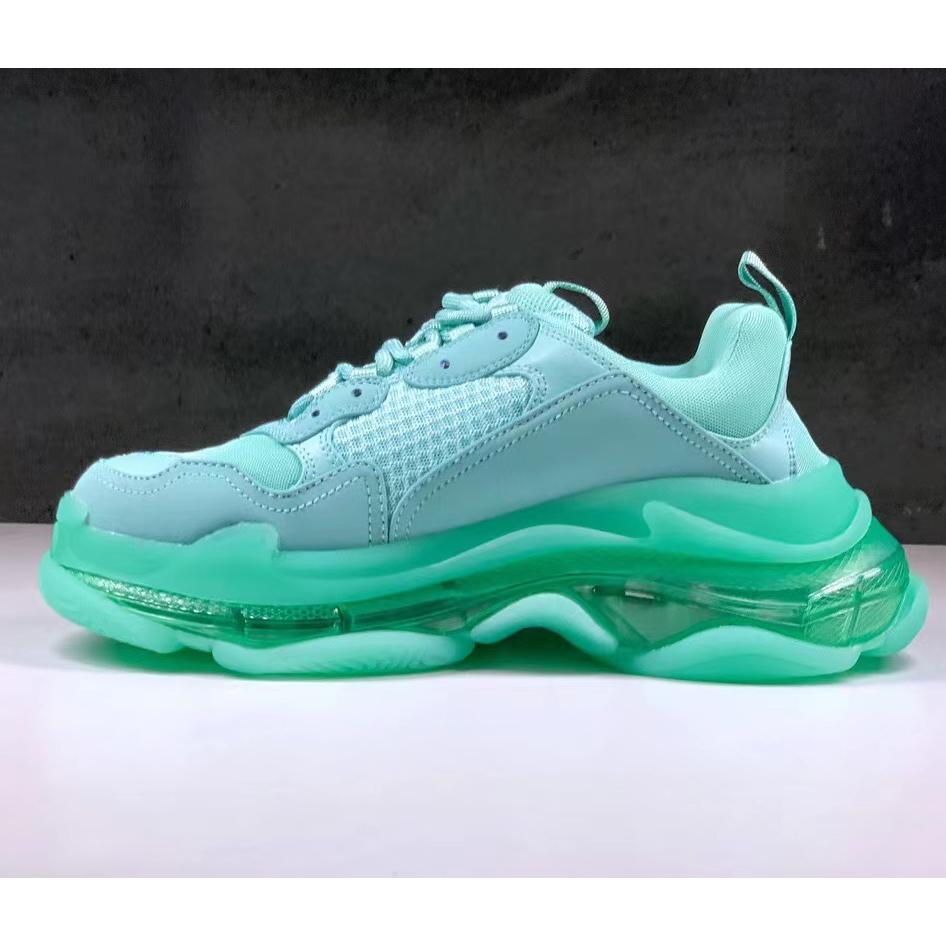 Balenciaga Triple S Clear Sole Sneaker In Light Blue Double Foam And Mesh - EUR FASHION