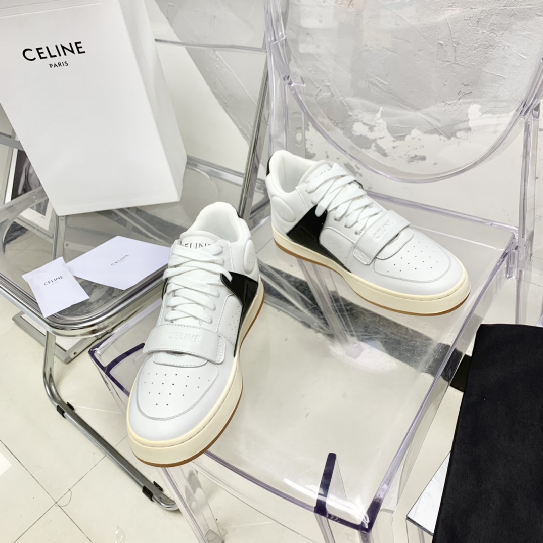 Celine CT-02 Mid Sneaker With Velcro In Calfskin - EUR FASHION