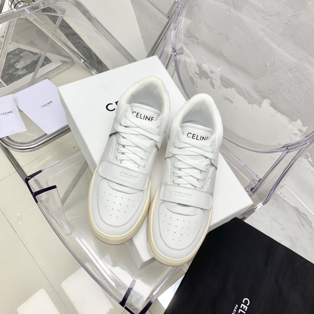 Celine CT-02 Mid Sneaker With Velcro In Calfskin - EUR FASHION