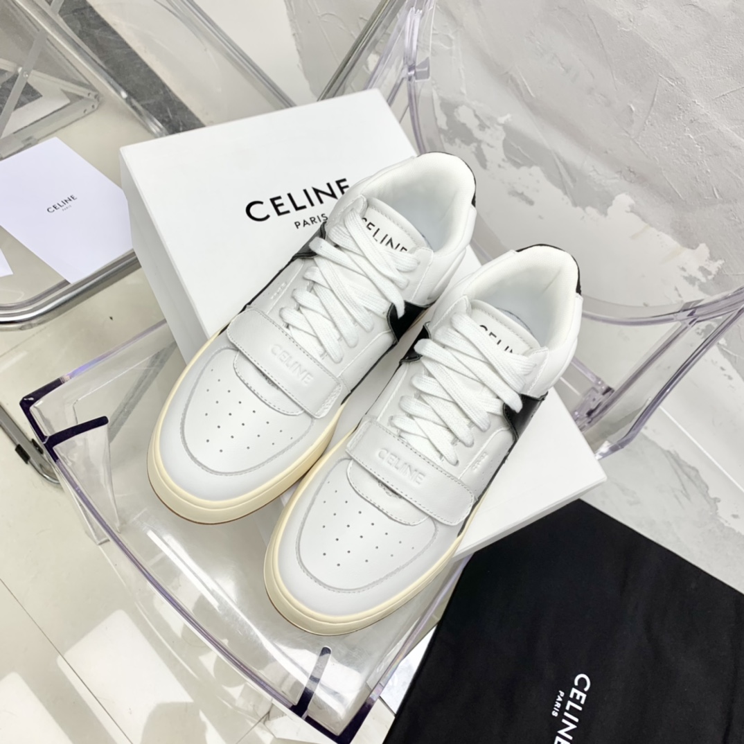 Celine CT-02 Mid Sneaker With Velcro In Calfskin - EUR FASHION