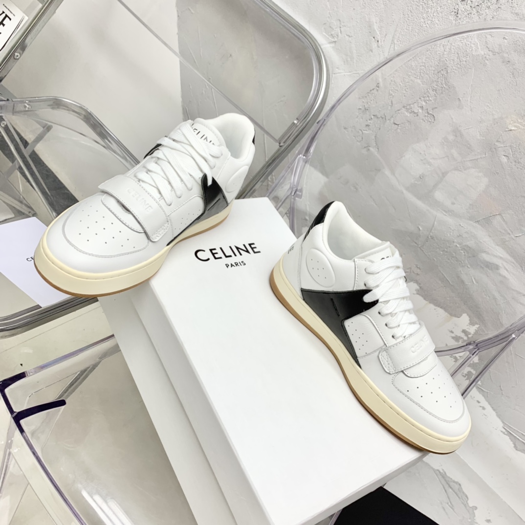 Celine CT-02 Mid Sneaker With Velcro In Calfskin - EUR FASHION