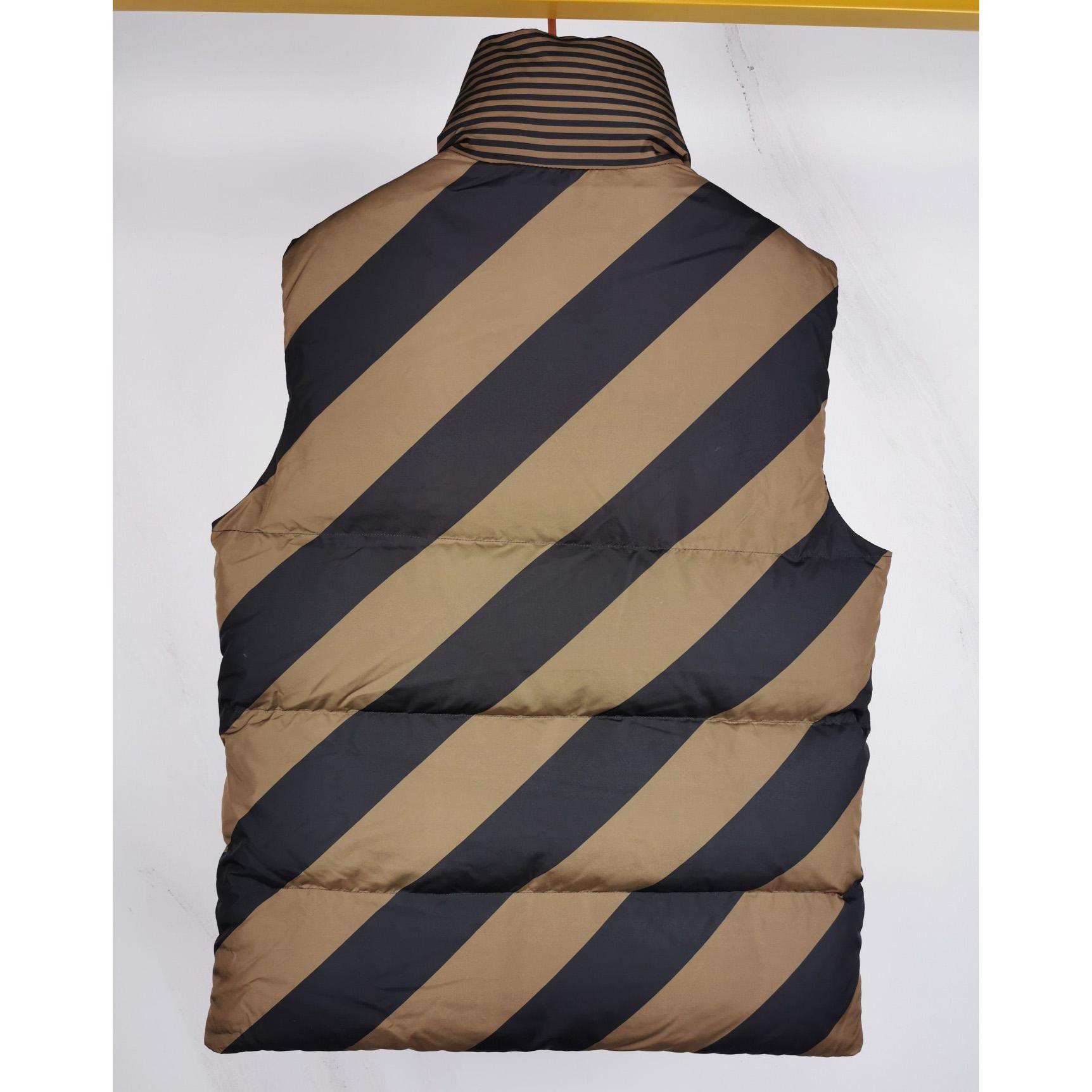 Fendi Gilet Brown Nylon Vest - EUR FASHION