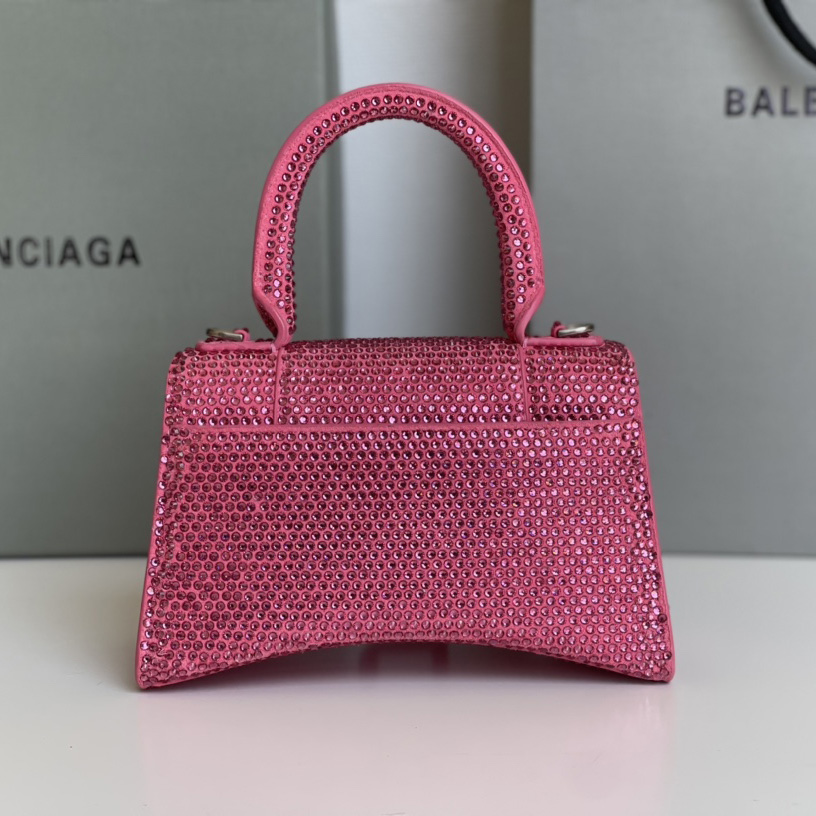 Balenciaga Hourglass XS Handbag With Rhinestones(19-8-21cm) - EUR FASHION