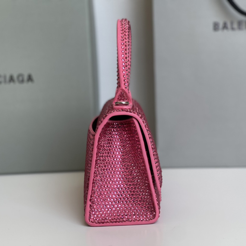 Balenciaga Hourglass XS Handbag With Rhinestones(19-8-21cm) - EUR FASHION