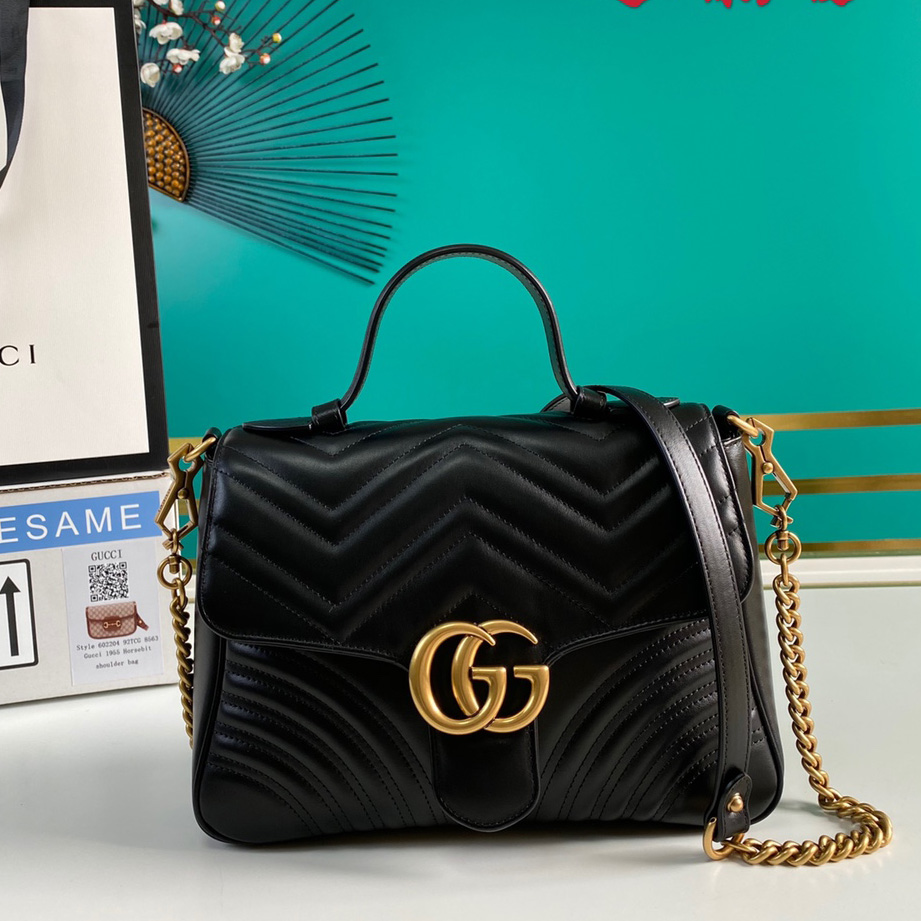 Gucci GG Marmont Small Top Handle Bag(27-19-10.5cm) - EUR FASHION