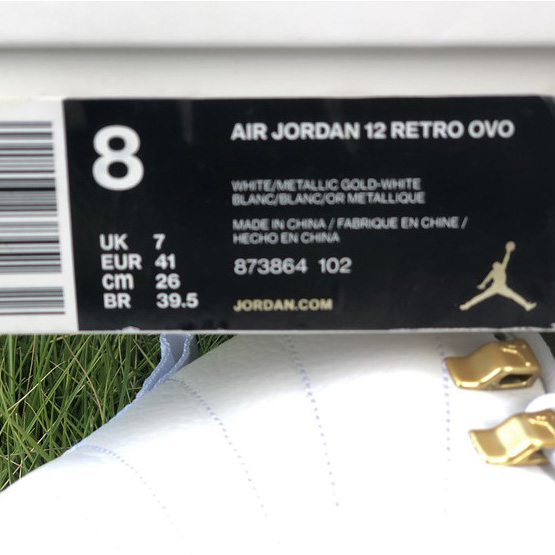 Air Jordan 12 OVO “White” Sneaker   - EUR FASHION