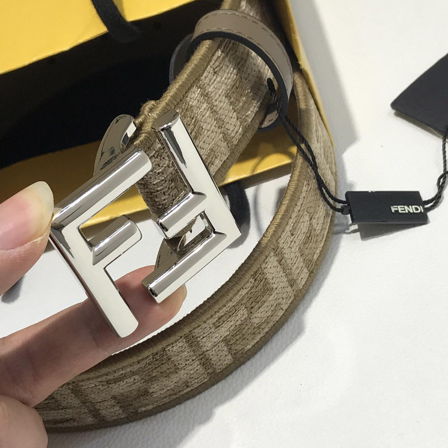 Fendi FF Jacquard Fabric Belt - EUR FASHION