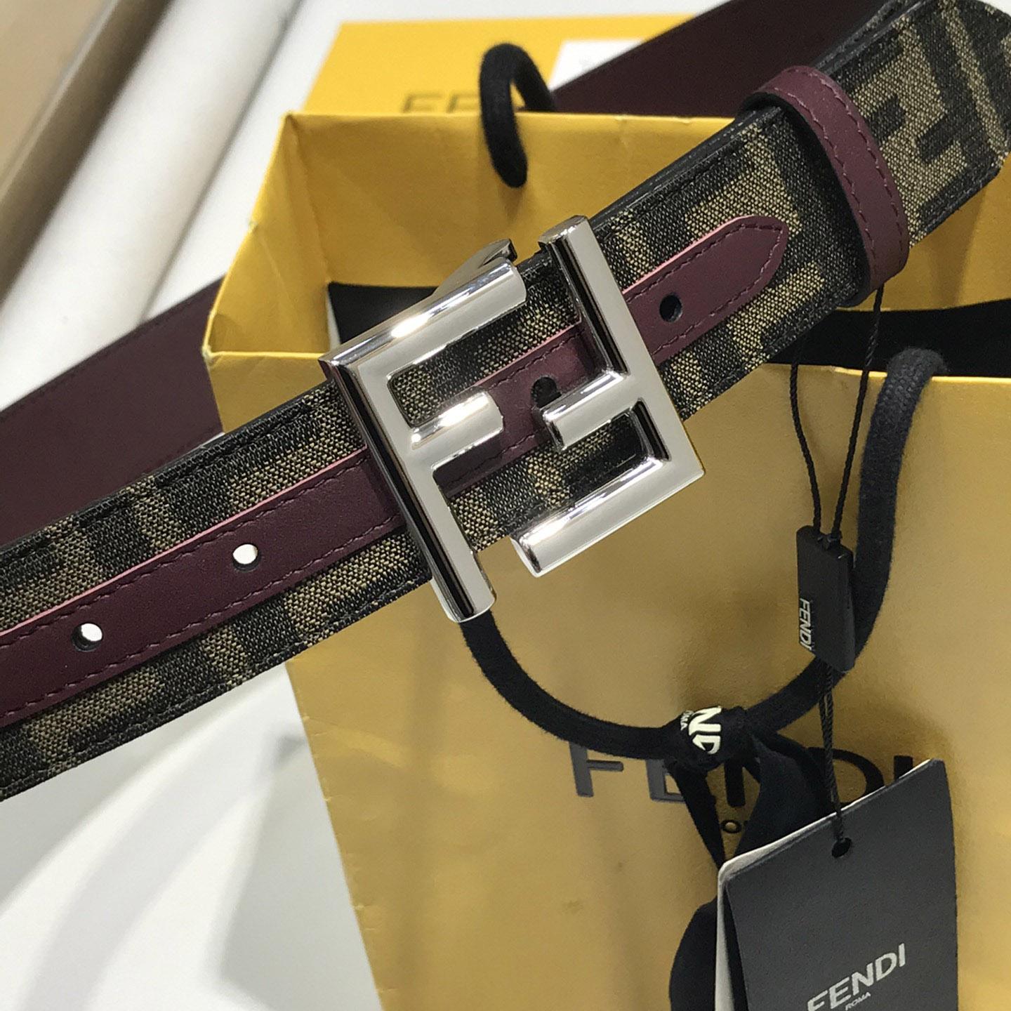 Fendi Brown Fabric Belt - EUR FASHION