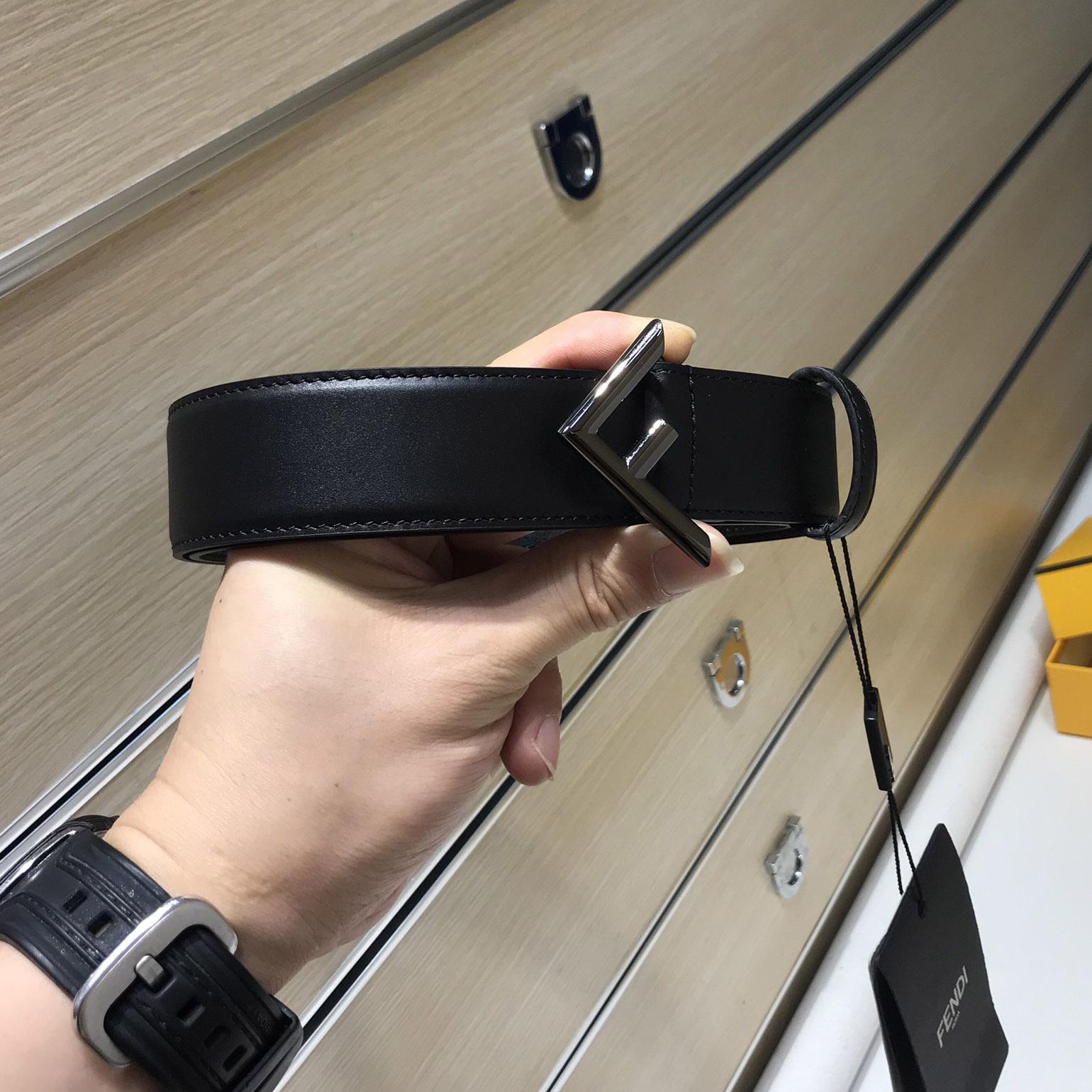 Fendi Black Leather Belt - EUR FASHION