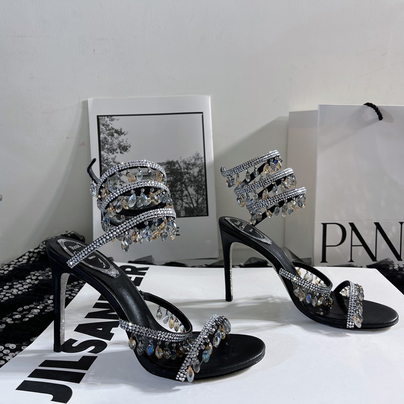 Rene Caovilla Stiletto Heel Sandals - EUR FASHION