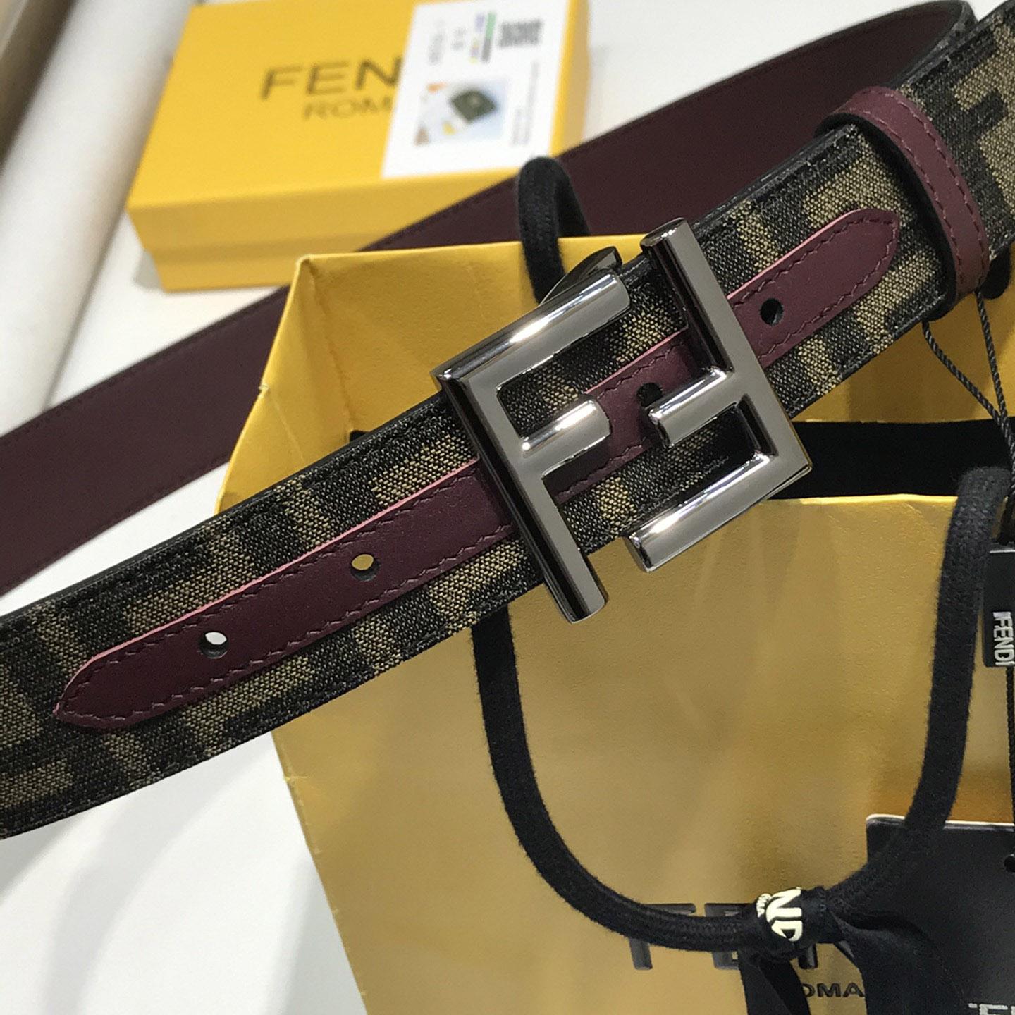 Fendi Brown Fabric Belt - EUR FASHION