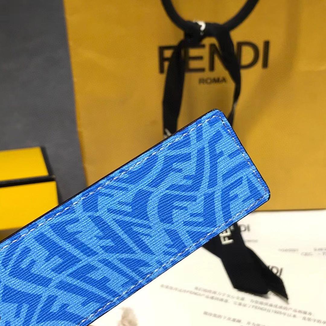 Fendi Blue Leather Belt - EUR FASHION