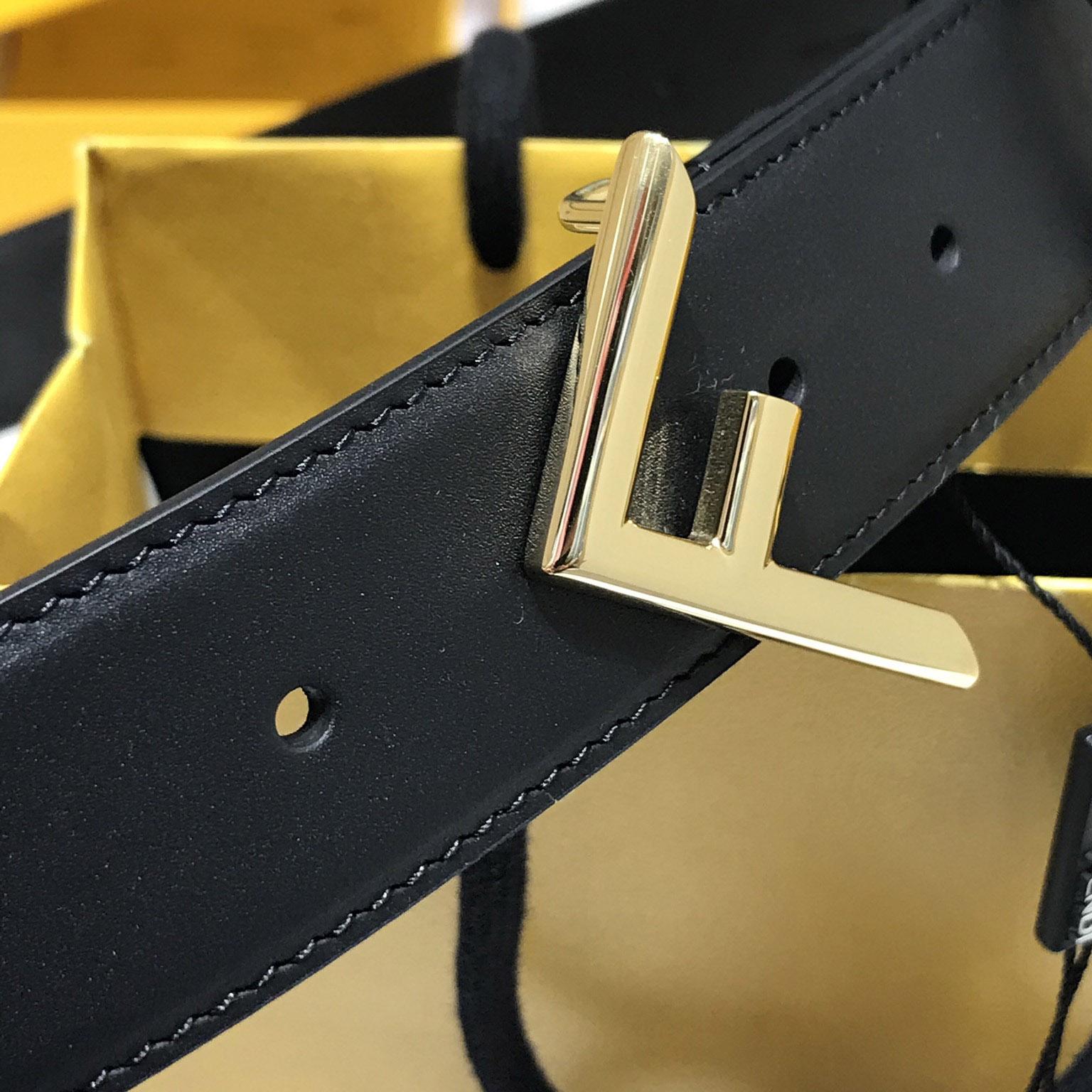 Fendi Black Leather Belt - EUR FASHION