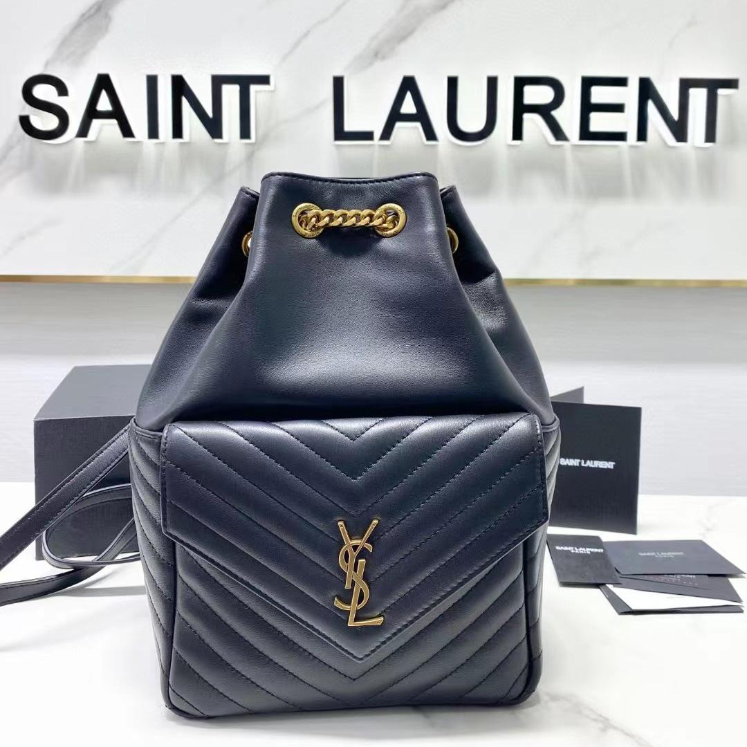 Saint Laurent Joe Drawstring Quilted Backpack(22-29-15cm) - EUR FASHION