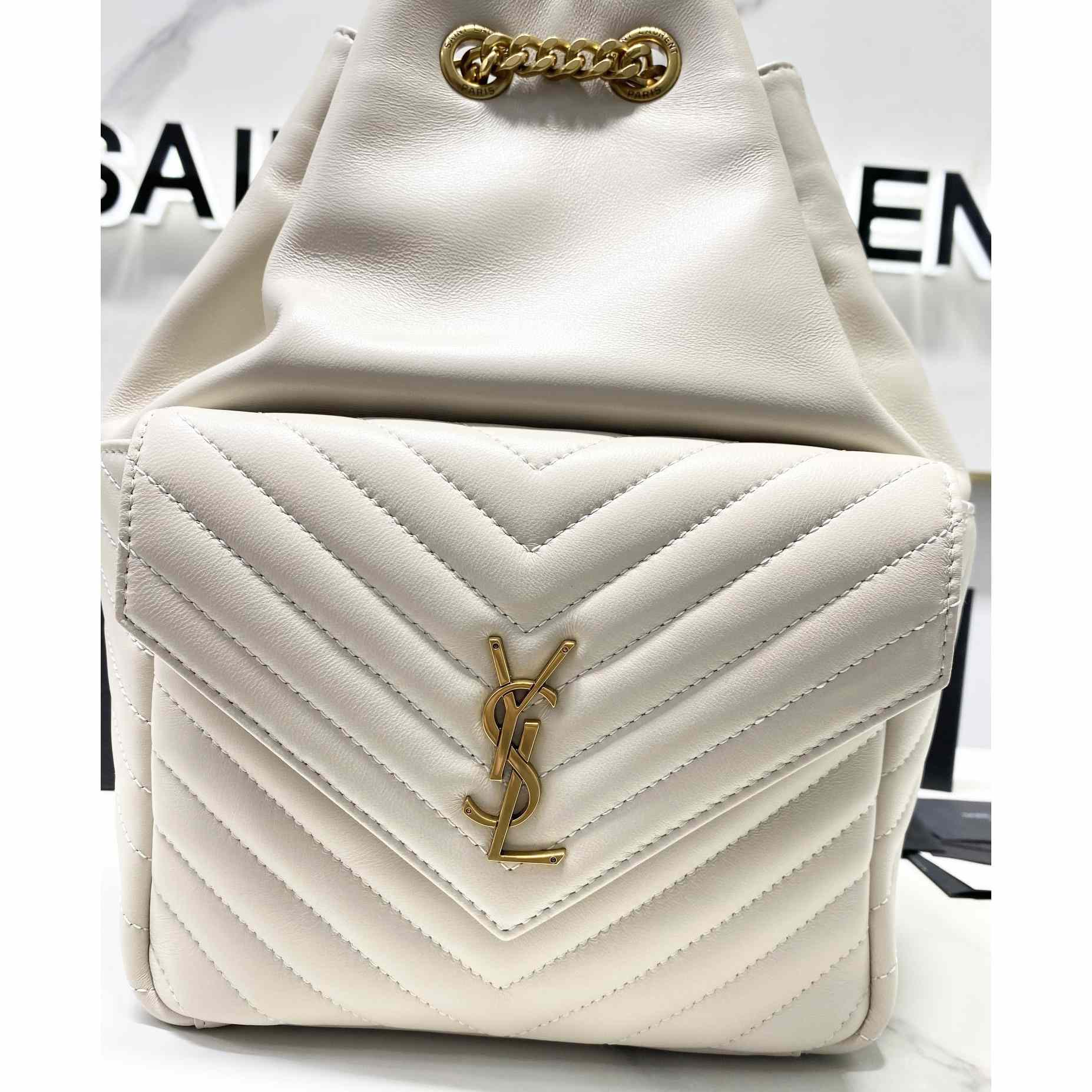 Saint Laurent Joe Drawstring Quilted Backpack(22-29-15cm) - EUR FASHION