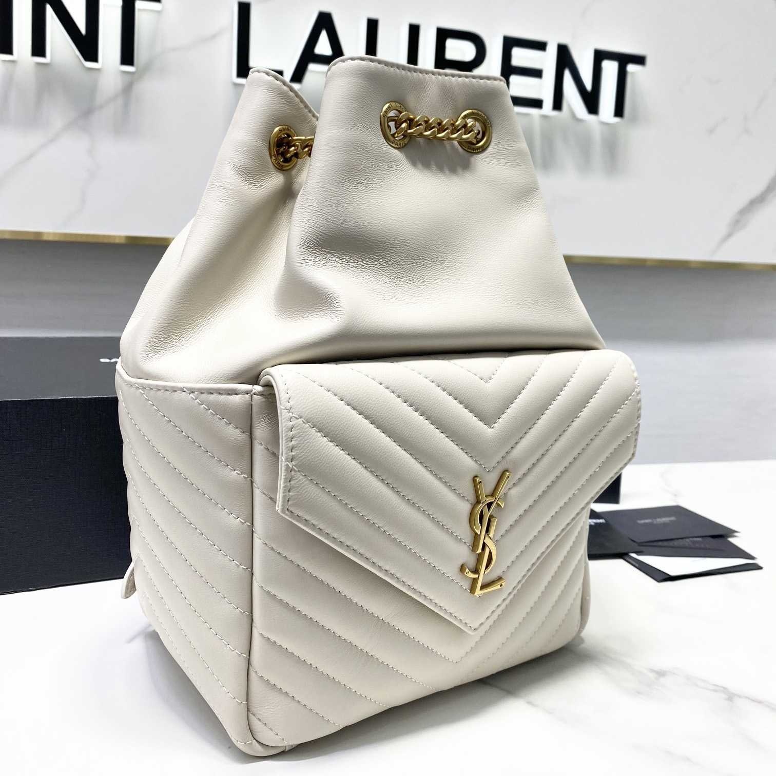 Saint Laurent Joe Drawstring Quilted Backpack(22-29-15cm) - EUR FASHION