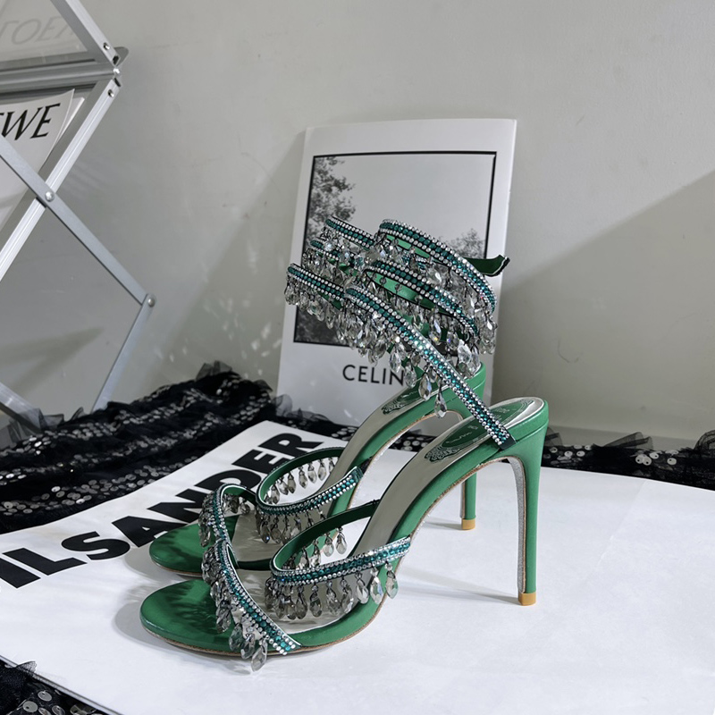 Rene Caovilla Stiletto Heel Sandals - EUR FASHION