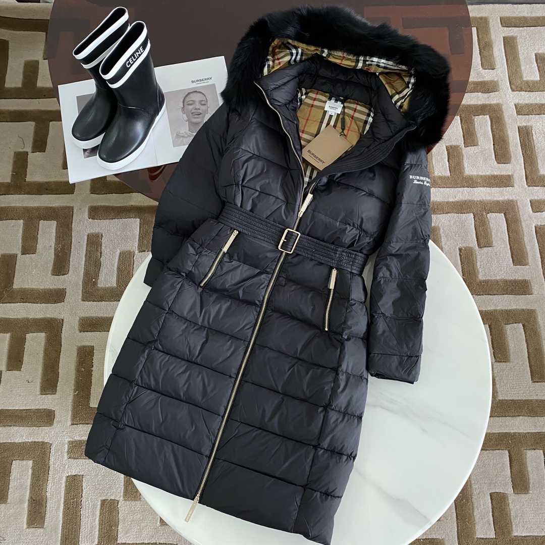 Burberry Hood Nylon Long Down Jacket - EUR FASHION