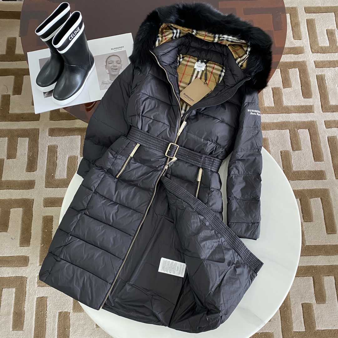 Burberry Hood Nylon Long Down Jacket - EUR FASHION