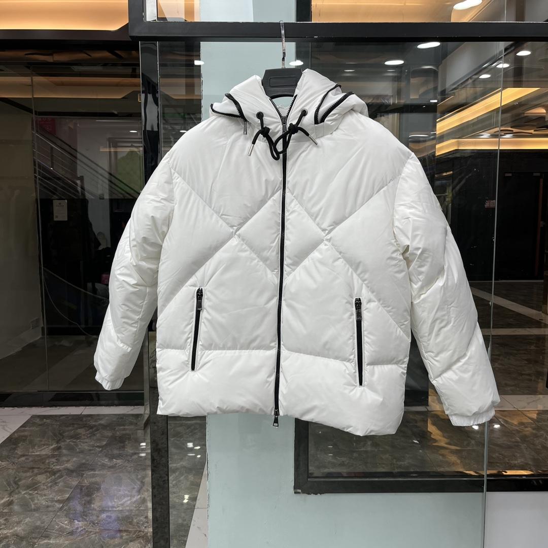 Moncler White Daynamic Porossan Down Jacket - EUR FASHION