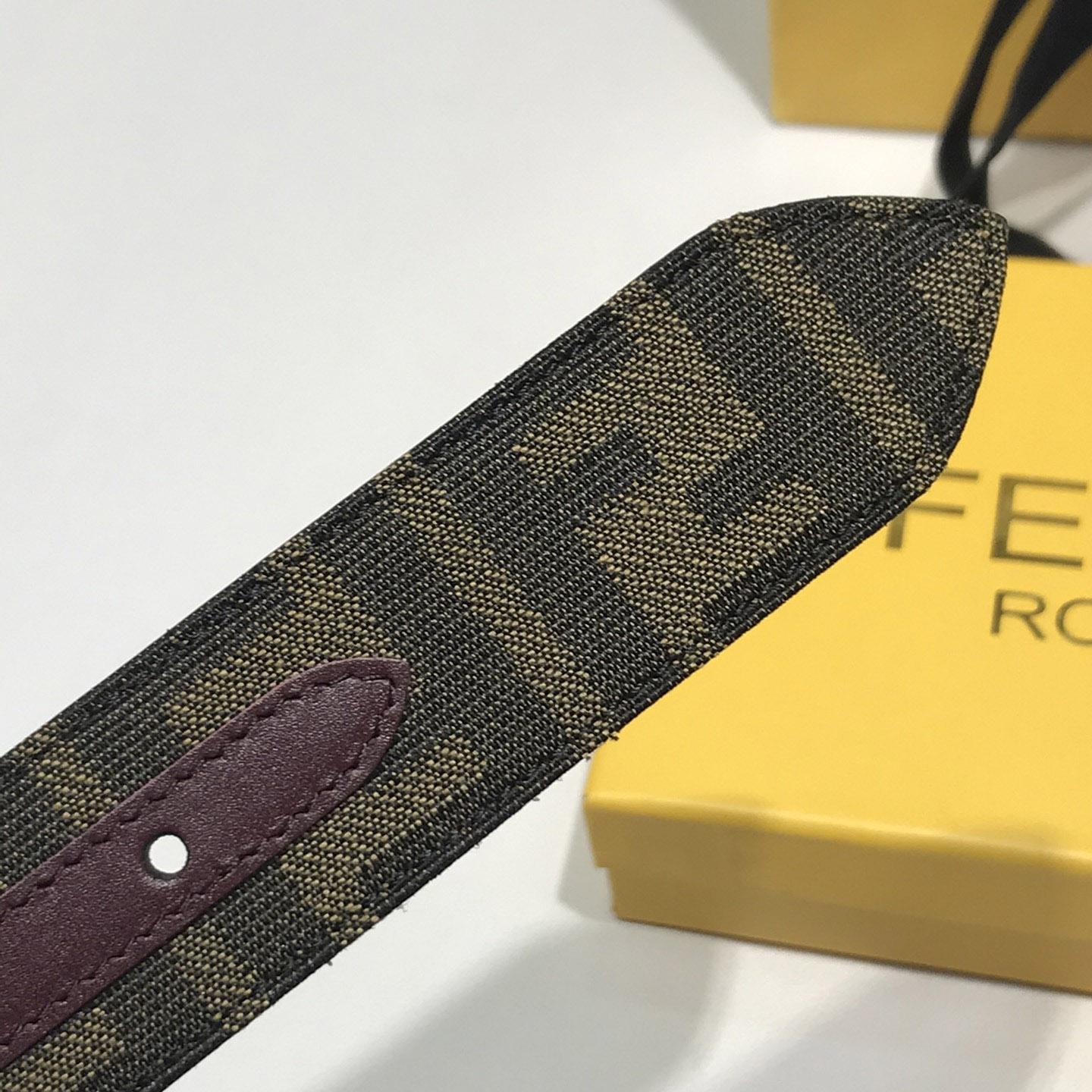 Fendi Brown Fabric Belt - EUR FASHION