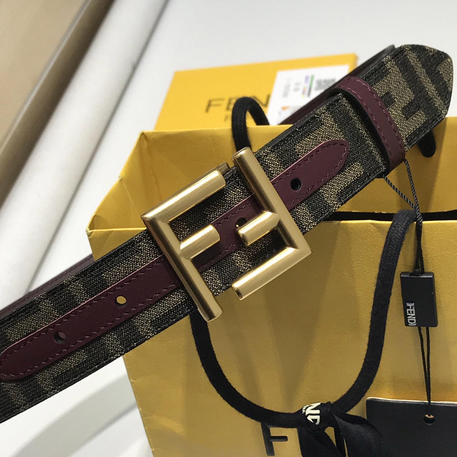 Fendi Brown Fabric Belt - EUR FASHION