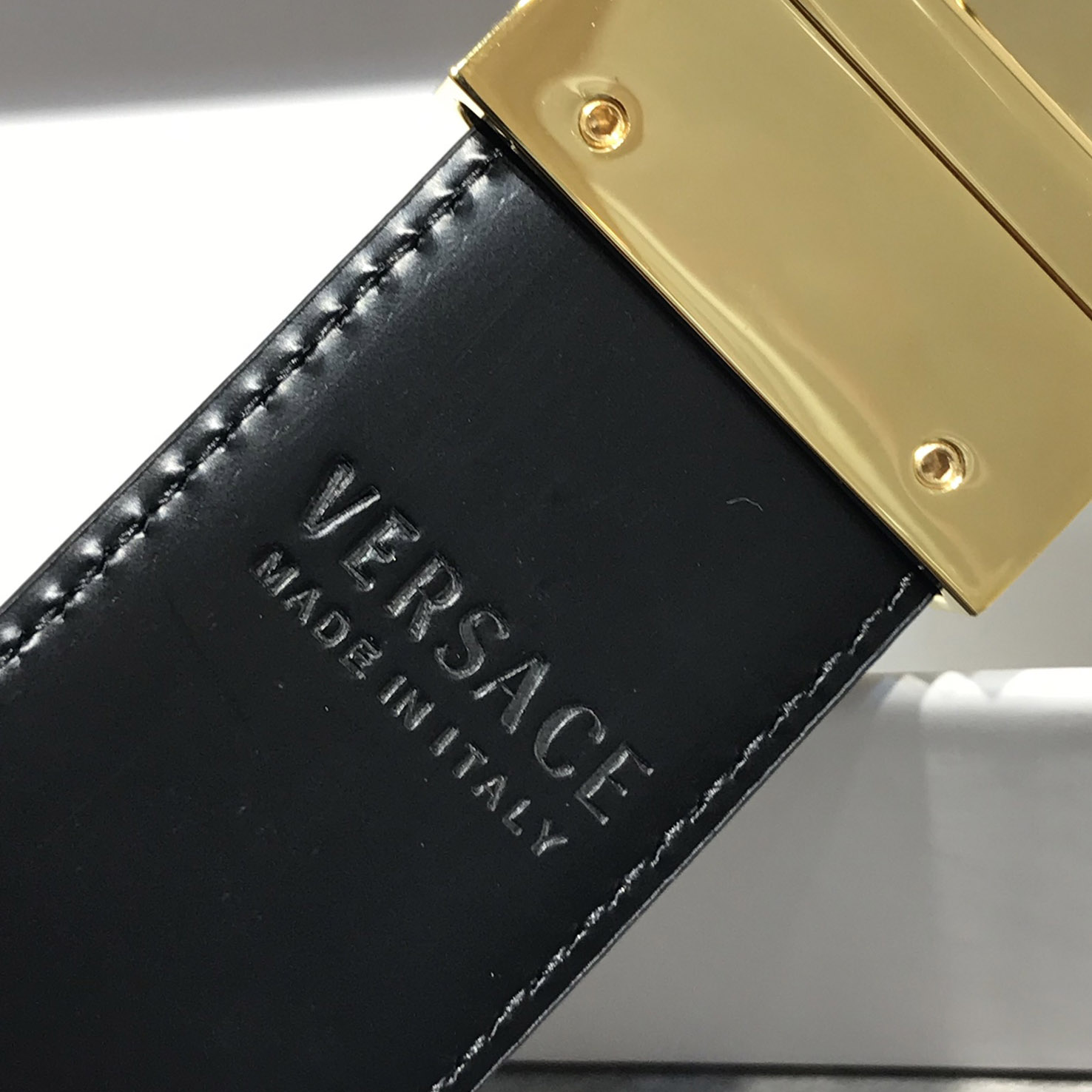 Versace Barocco Reversible Leather Belt  - EUR FASHION