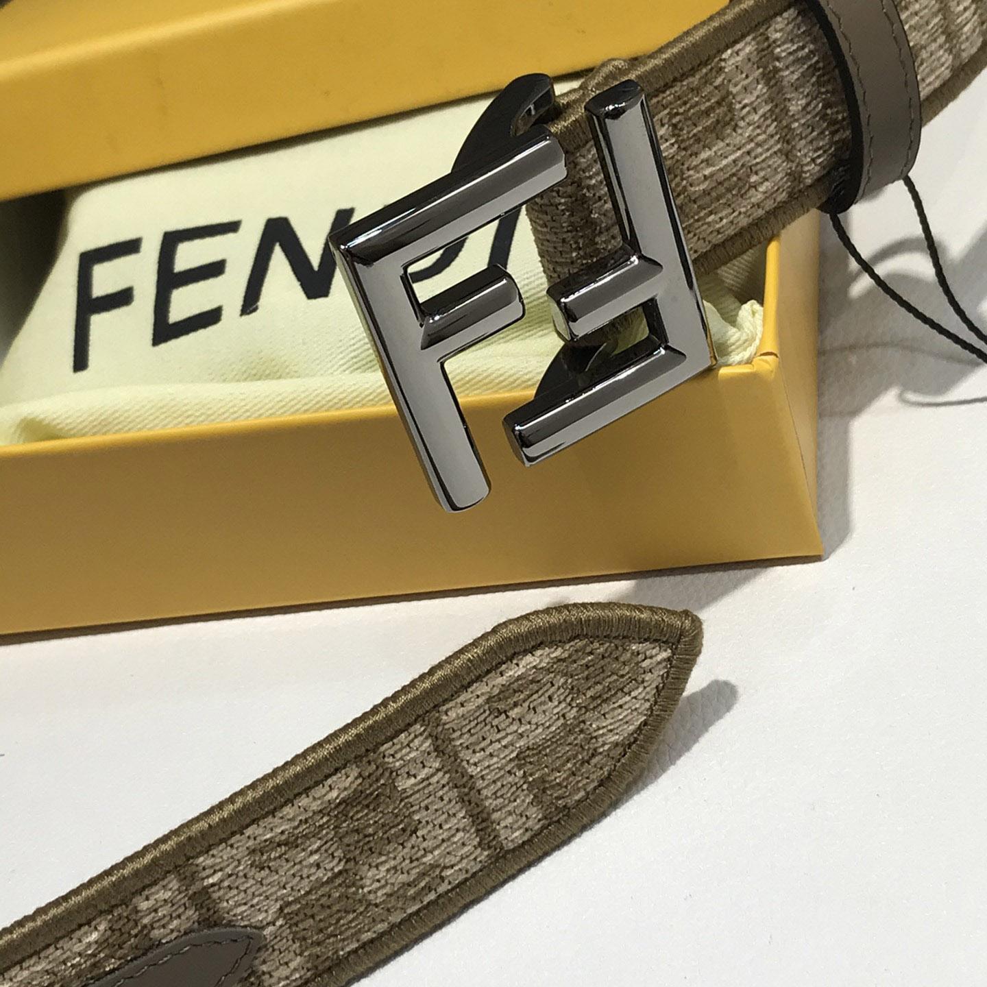 Fendi FF Jacquard Fabric Belt - EUR FASHION