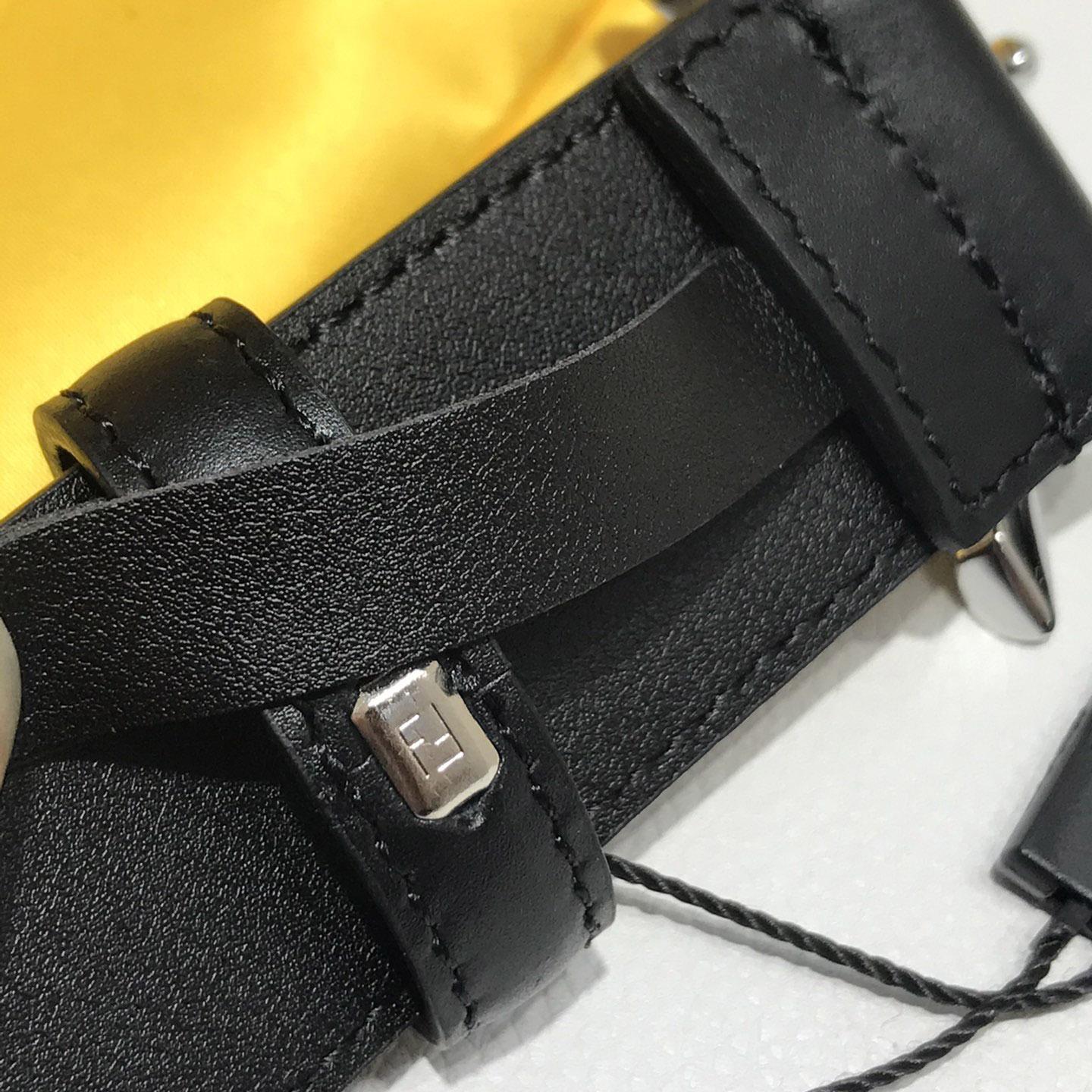 Fendi Black Leather Belt - EUR FASHION