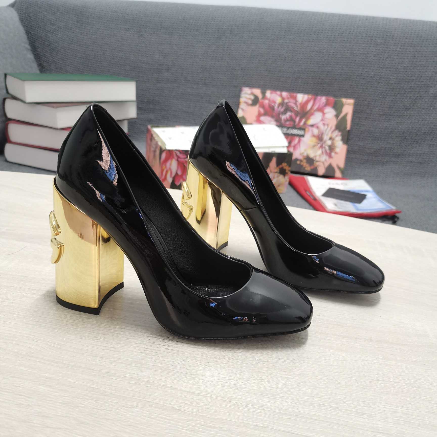 Dolce & Gabbana Patent Leather Pumps With DG Karol Heel - EUR FASHION