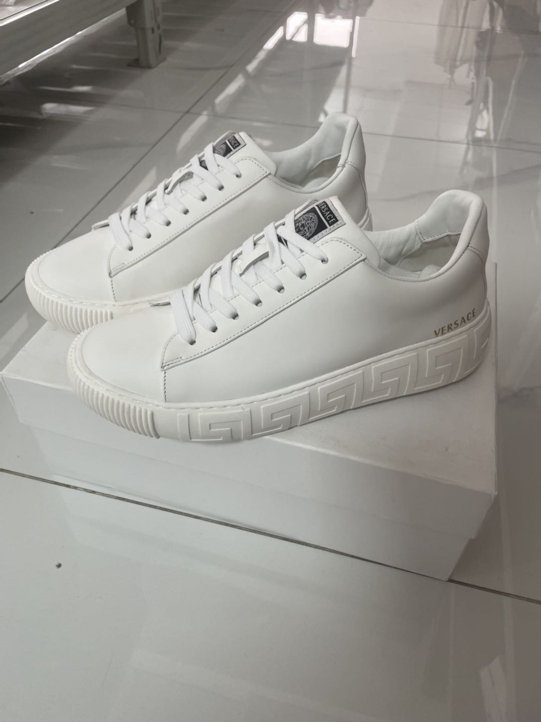 Versace La Greca Lace-Up Sneakers - EUR FASHION