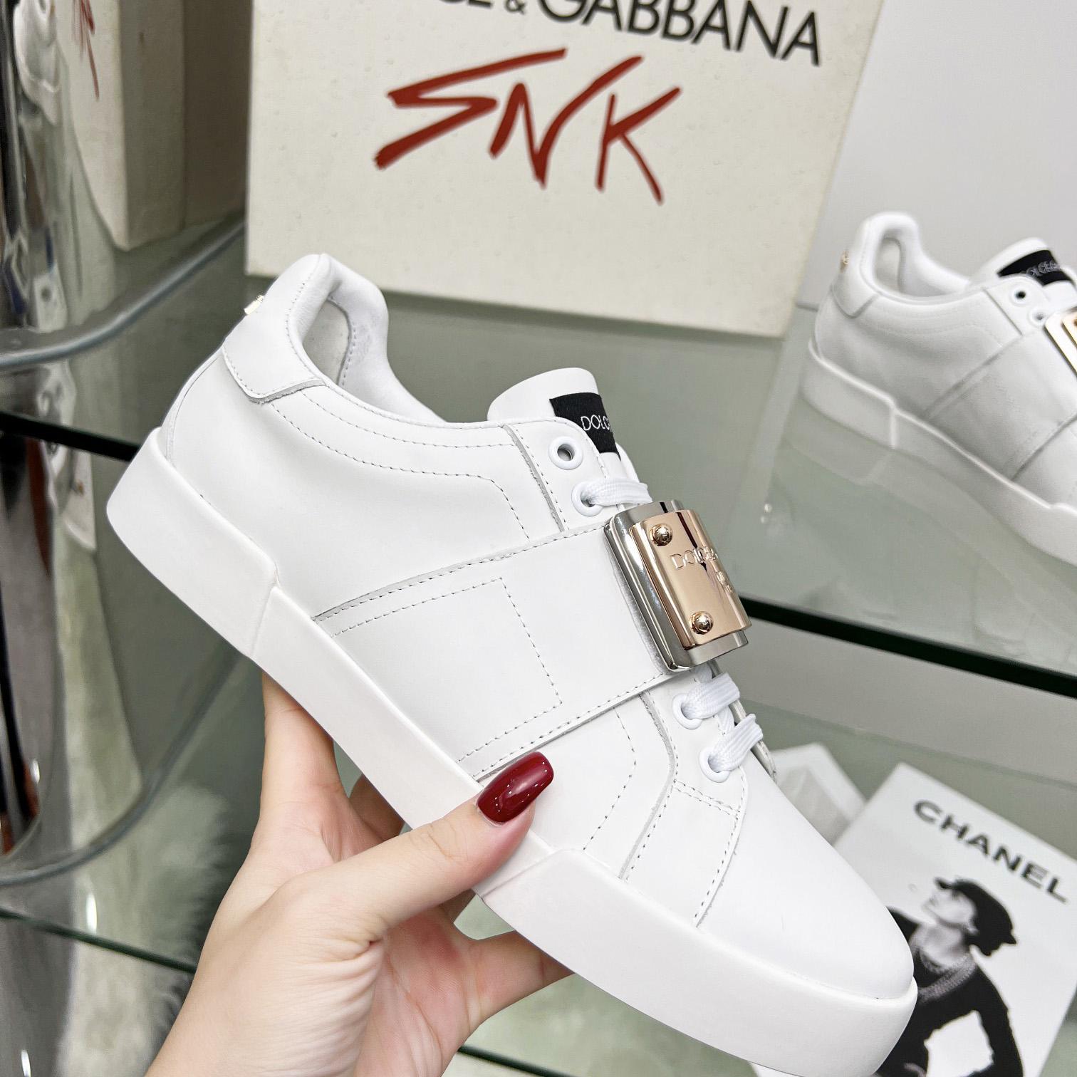 Dolce & Gabbana Portofino Leather Sneakers - EUR FASHION