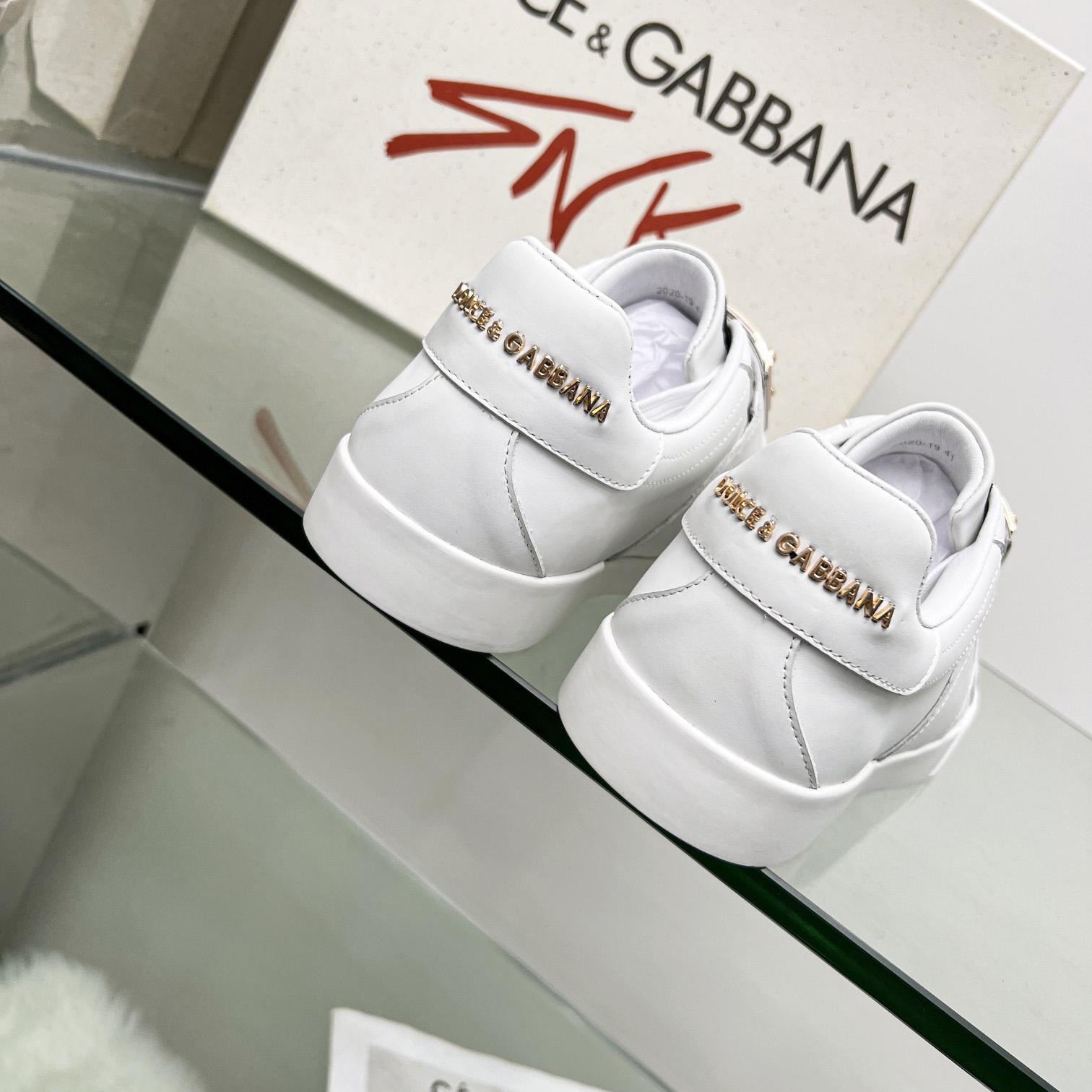 Dolce & Gabbana Portofino Leather Sneakers - EUR FASHION