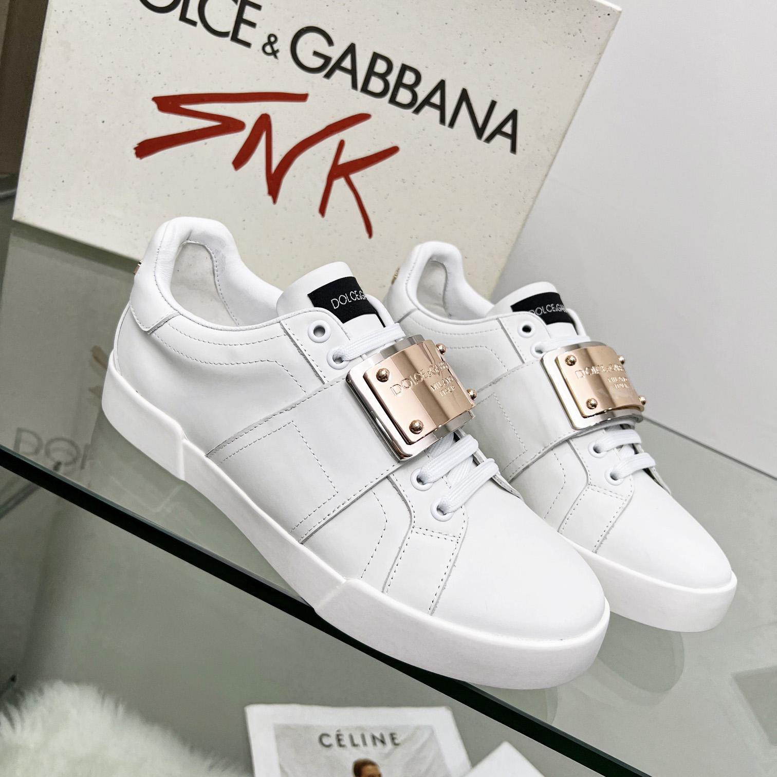 Dolce & Gabbana Portofino Leather Sneakers - EUR FASHION