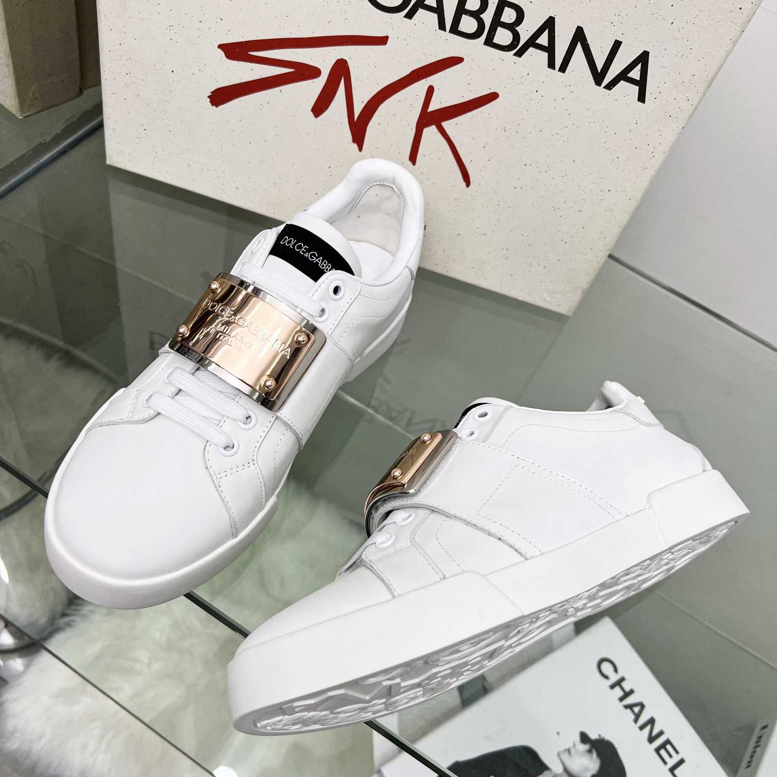 Dolce & Gabbana Portofino Leather Sneakers - EUR FASHION