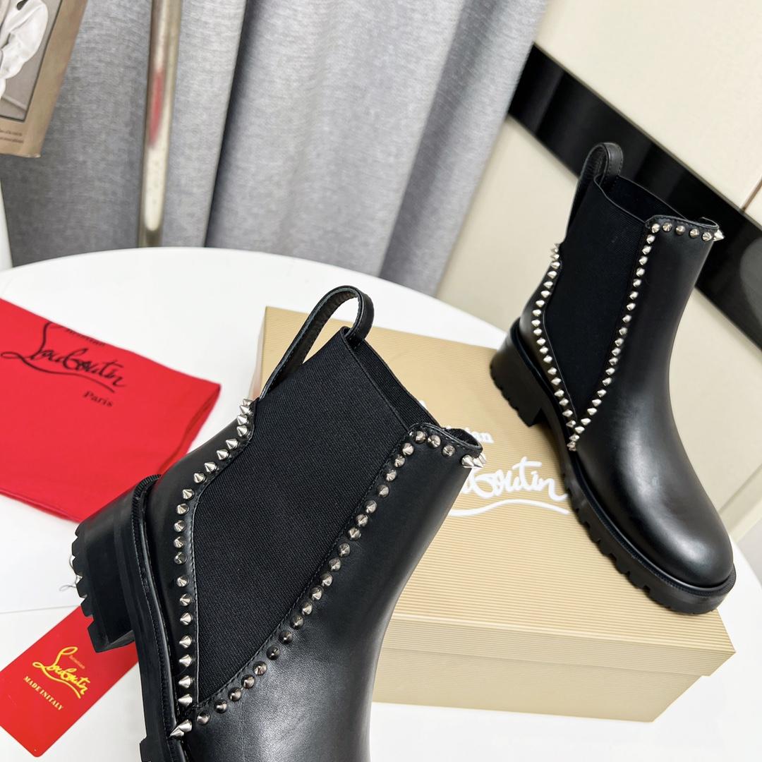 Christian Louboutin Out Lina Spike Lug Boot  - EUR FASHION