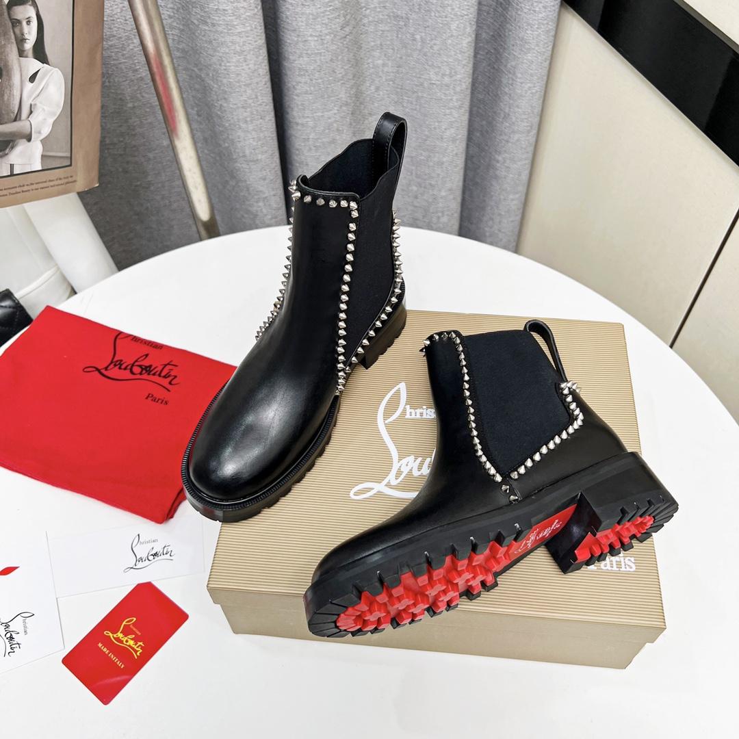 Christian Louboutin Out Lina Spike Lug Boot  - EUR FASHION