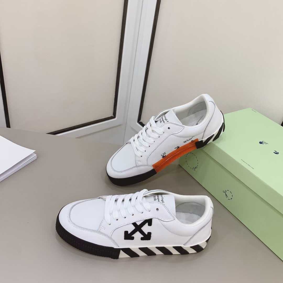 Off White Canvas Vulcanized Low Sneakers - EUR FASHION