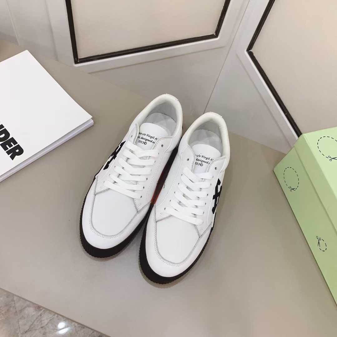 Off White Canvas Vulcanized Low Sneakers - EUR FASHION