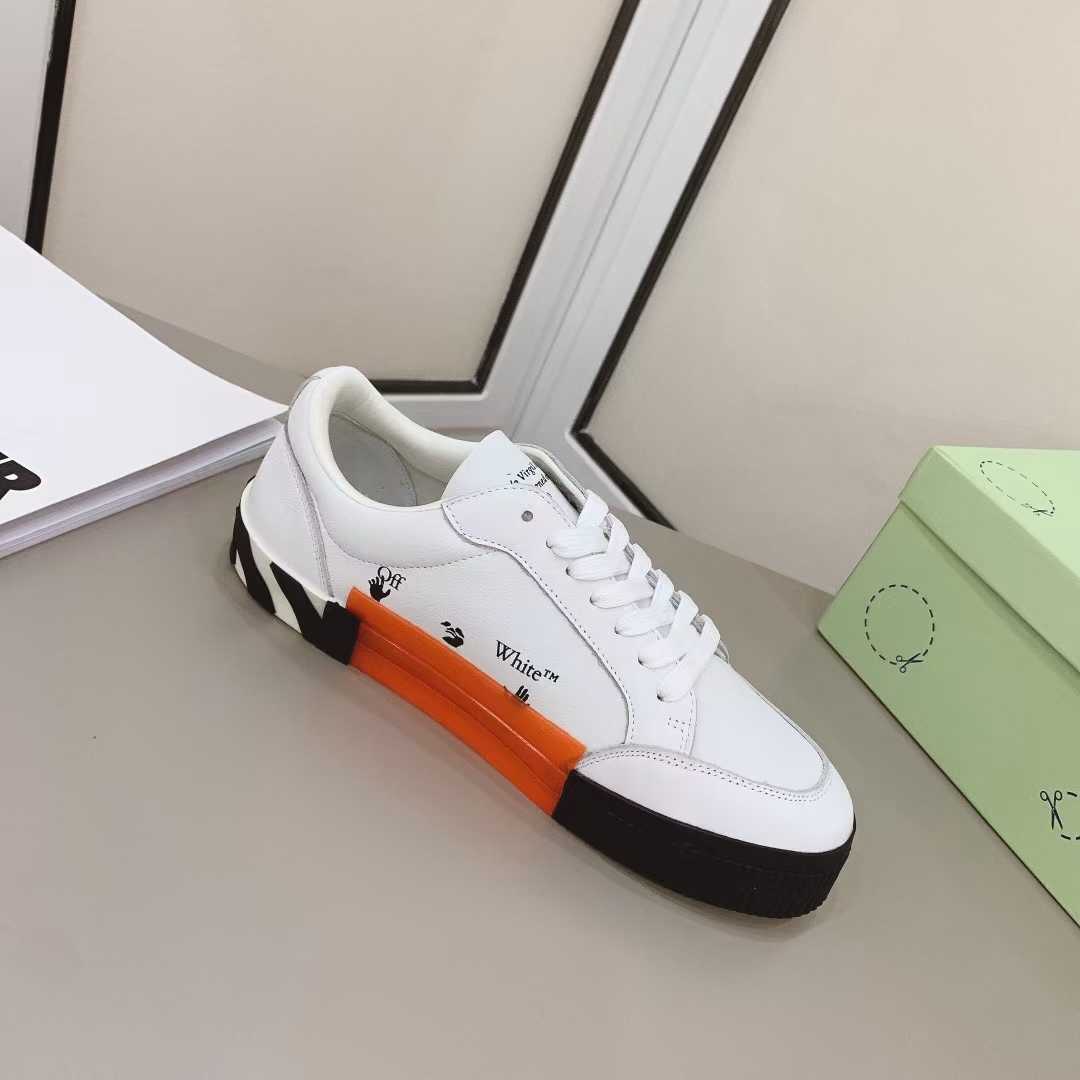 Off White Canvas Vulcanized Low Sneakers - EUR FASHION