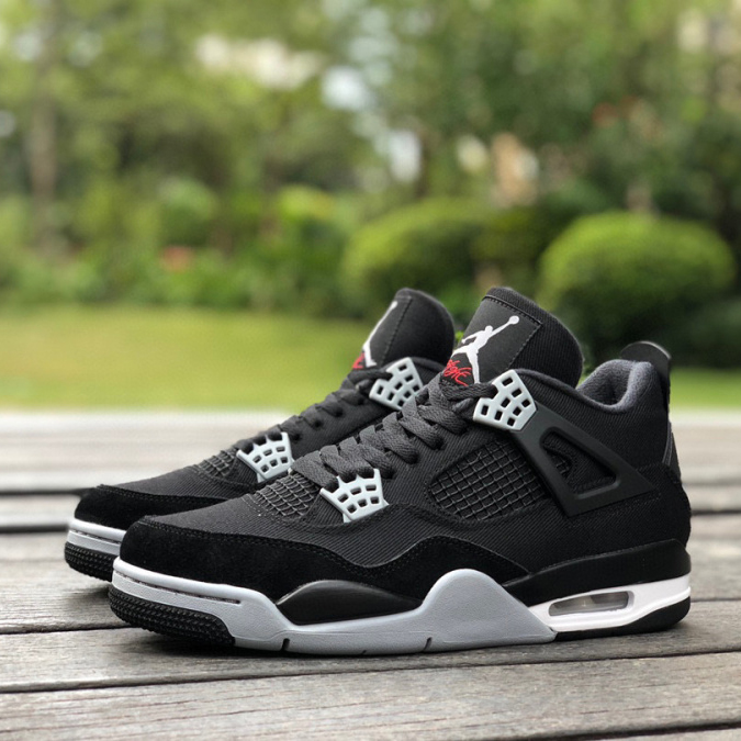 Air Jordan 4 Retro "Black Canvas" Sneakers      DH7138-006 - EUR FASHION