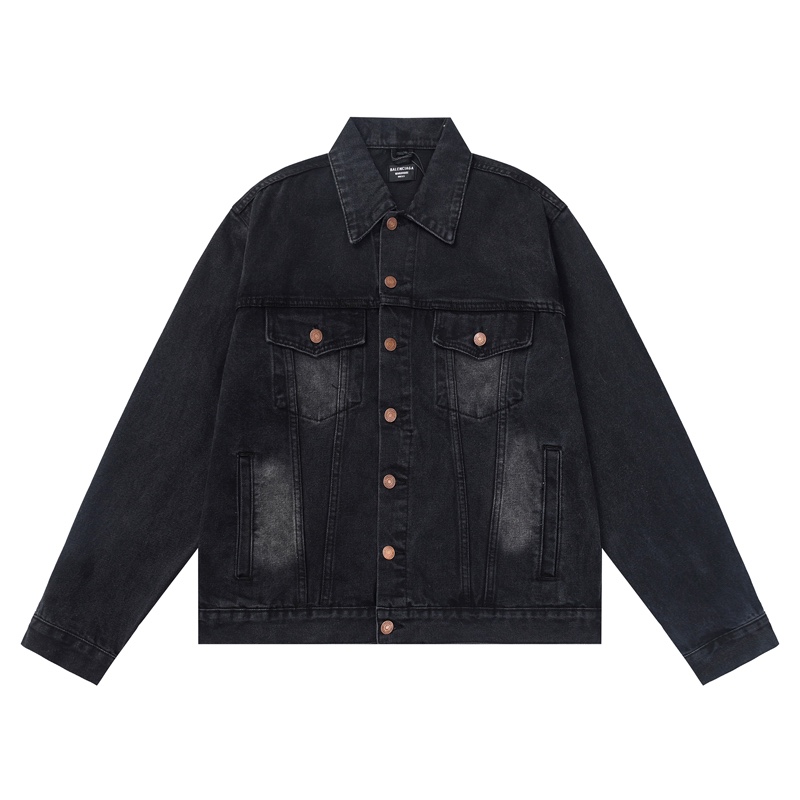 Balenciaga Hand Drawn BB Icon Oversized Jacket In Black - EUR FASHION