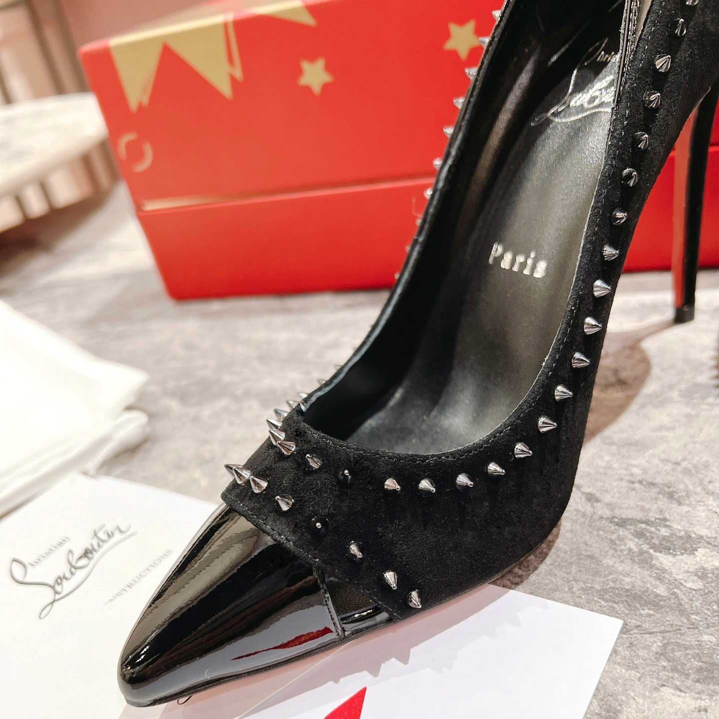 Christian Louboutin Duvette Spikes Pump   100mm - EUR FASHION